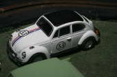 Slotcars66 Volkswagen Beetle 1/43rd scale Cararama diecast model White Herbie #53 